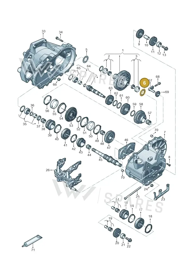 WHT006154 — Skoda Fabia (2014-2022) diagram 495300120, position 6