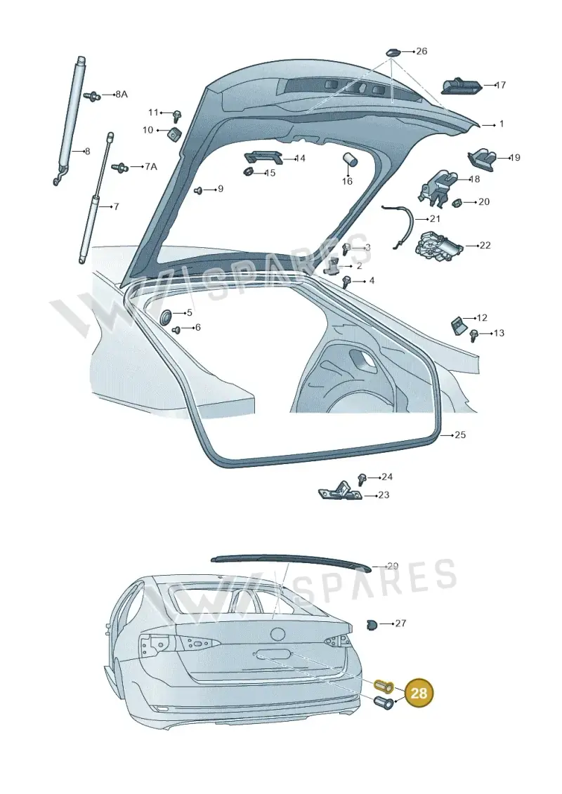 WHT007341 — Skoda Octavia (2019-2024) diagram 585827000, position 28