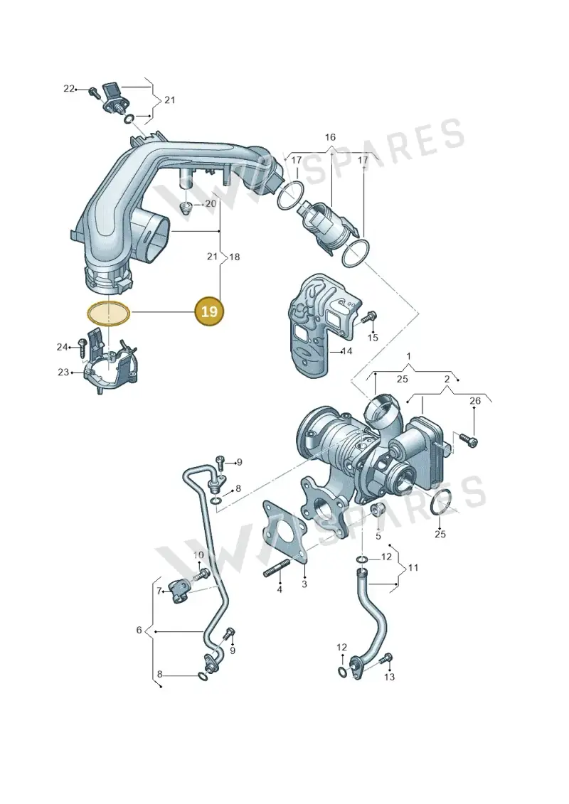 WHT007498 — Skoda Rapid Ambition (2011-2021) diagram 587145202, position 19