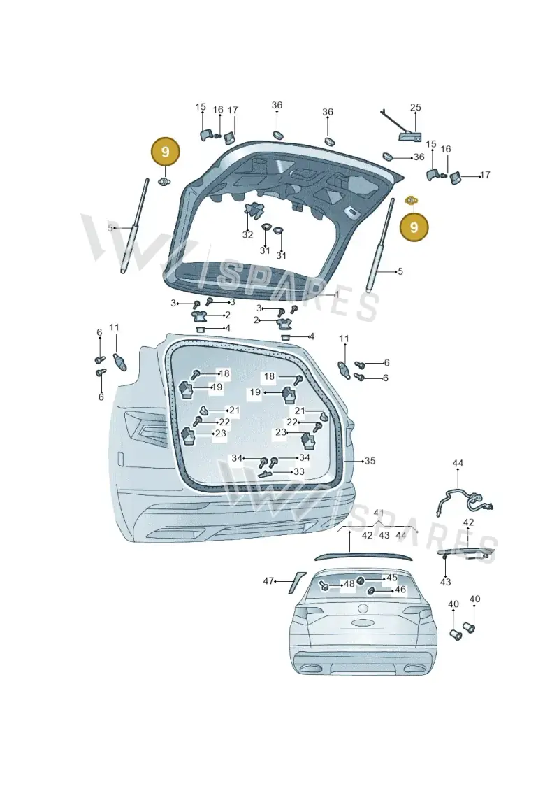 WHT007501 — Skoda Kamiq (2018-2023) diagram 594827100, position 9