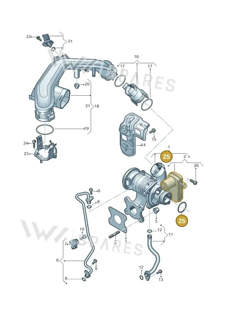 WHT008384 — Skoda Rapid Ambition (2011-2021) diagram 587145202, position 25