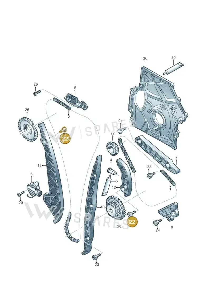 WHT008944 — Skoda Superb Combi (2023-) diagram 849109030, position 22