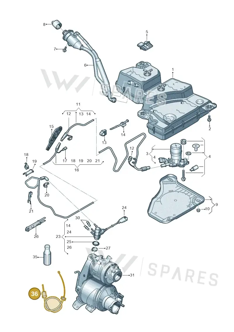 000012499 — Volkswagen Tiguan 2.0 4Motion (2017-2024) diagram 884253560, position 36