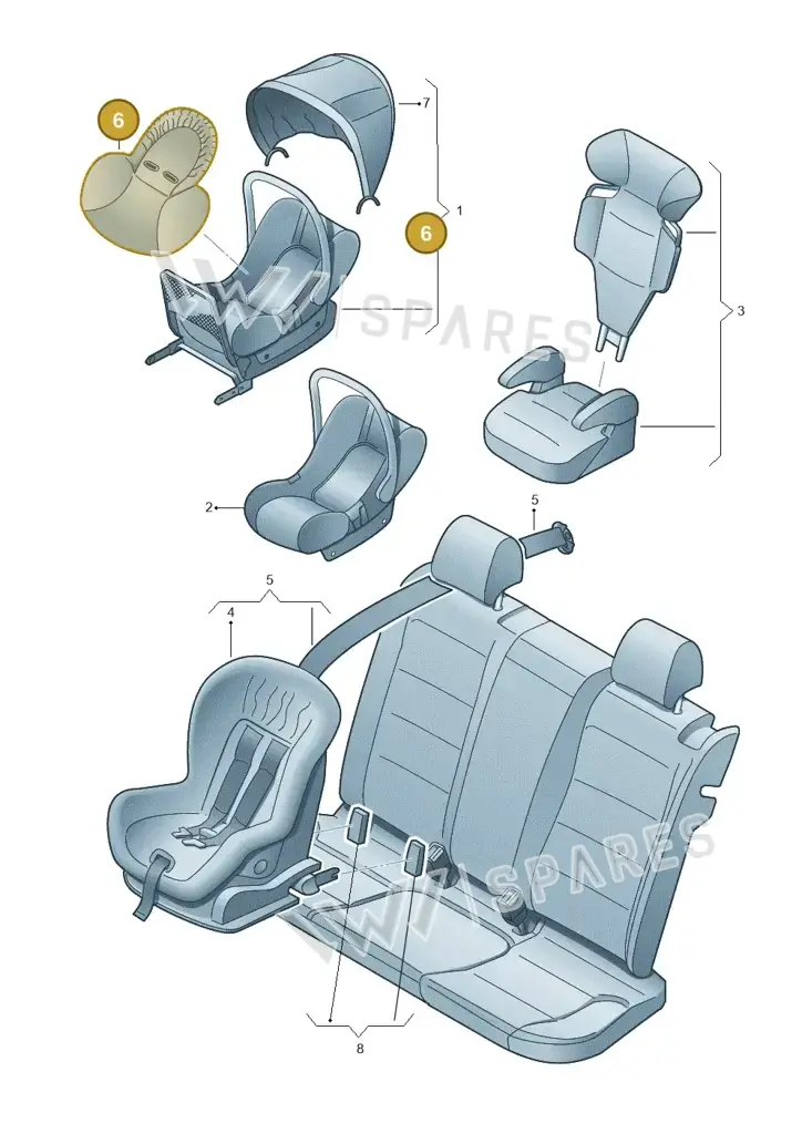 000019722 — Volkswagen Caravelle (2015-2019) diagram 474019100, position 6