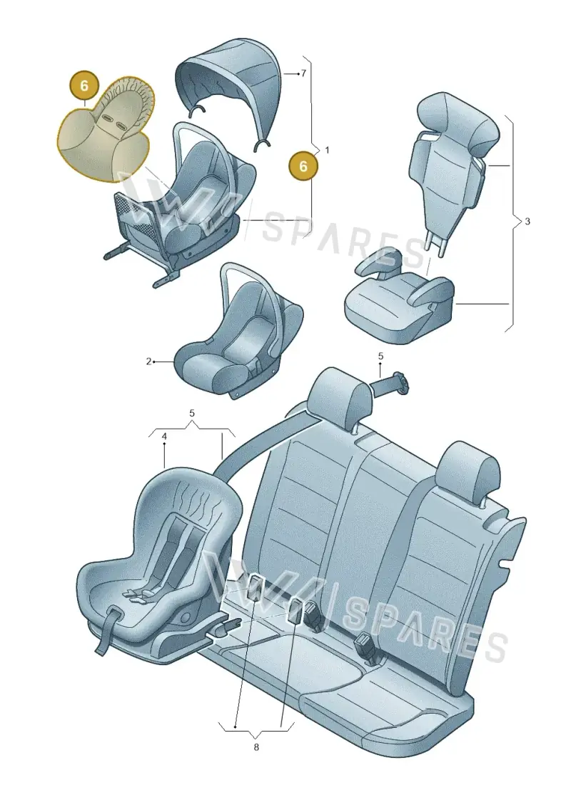 000019722 — Volkswagen Caravelle (2015-2019) diagram 474019100, position 6