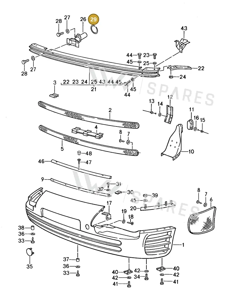 00004310100 — Porsche 959 Coupe Sport (1986-1988) diagram p10802000, position 29