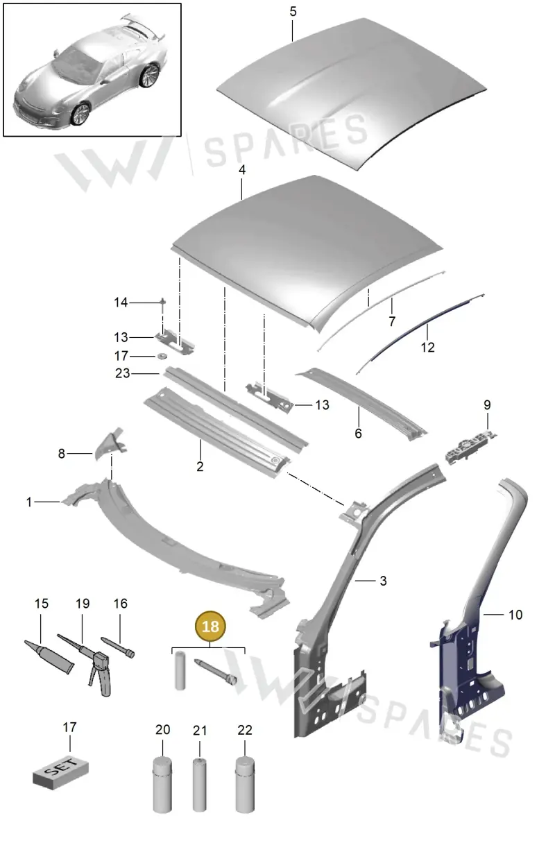 00004320537 — Porsche 911 (2013-2020) diagram p41801045, position 18