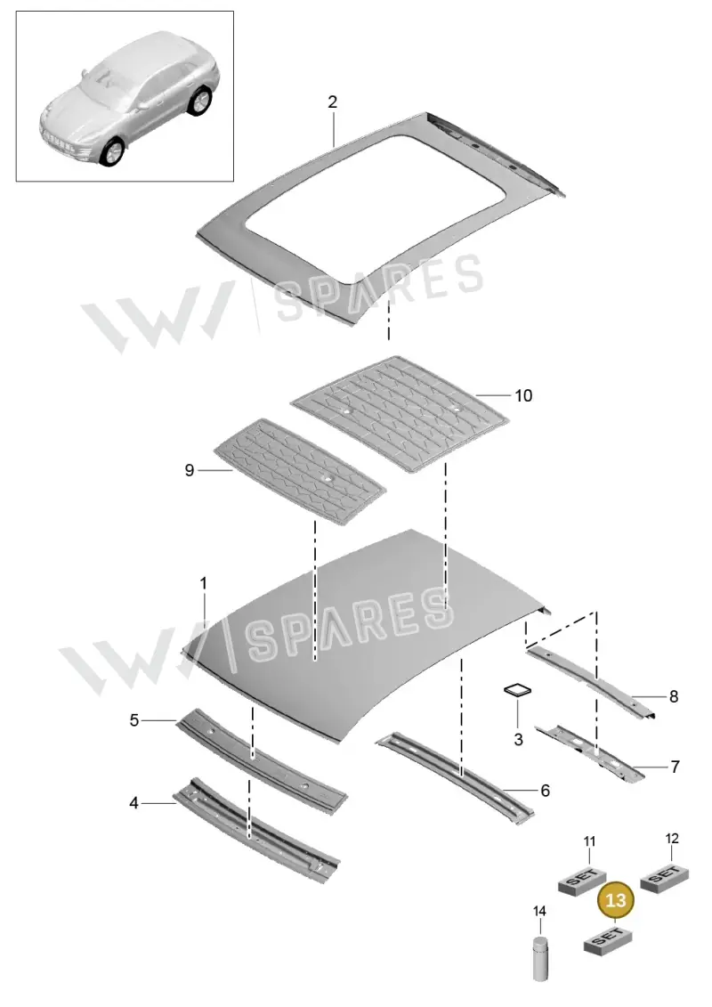 00004320537 — Porsche Macan (2013-2018) diagram p44801045, position 13