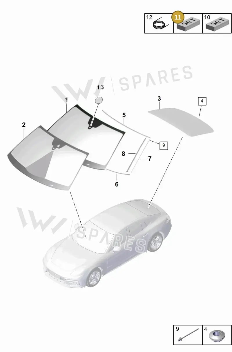 00004320537 — Porsche Panamera (2016-2020) diagram p49805000, position 11