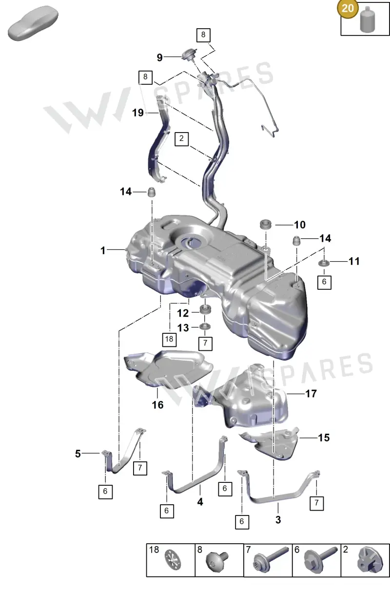 00004320902 — Porsche Cayenne Coupe (2023-2023) diagram p60201000, position 20