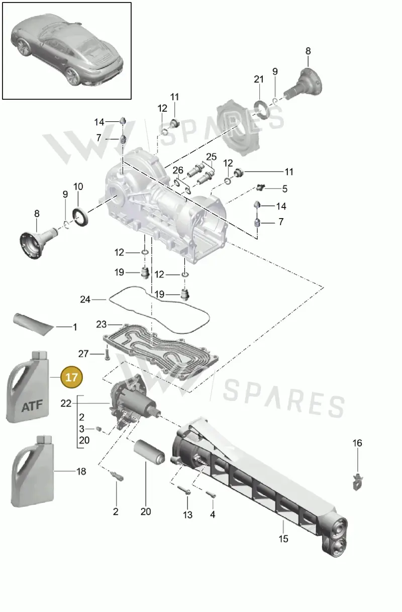 00004320933 — Porsche 911 (2013-2020) diagram p42305015, position 17