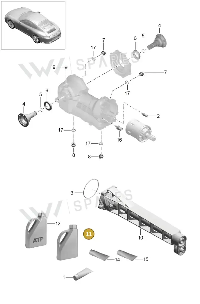 00004320933 — Porsche 911 (2016-2019) diagram p47305005, position 11
