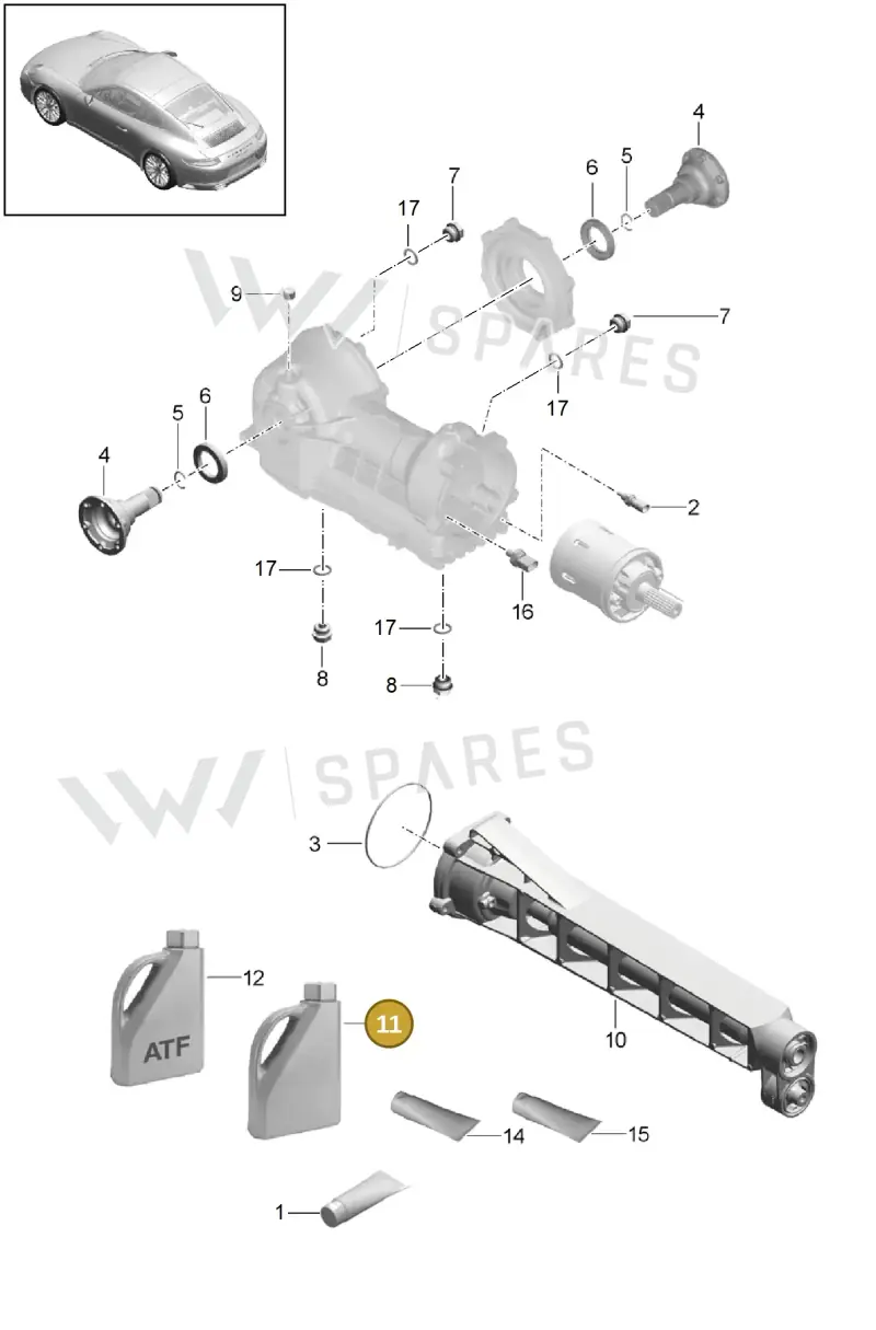 00004320933 — Porsche 911 (2016-2019) diagram p47305005, position 11