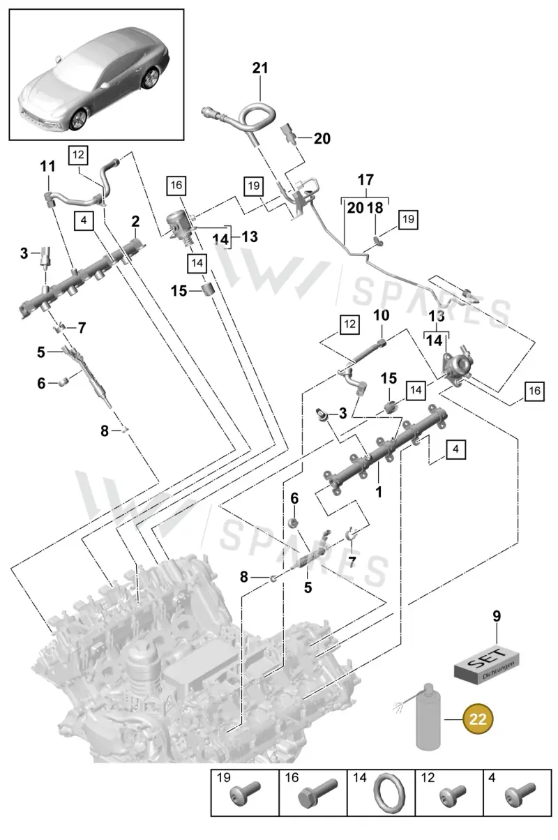 00004320935 — Porsche Panamera (2016-2020) diagram p49107000, position 22