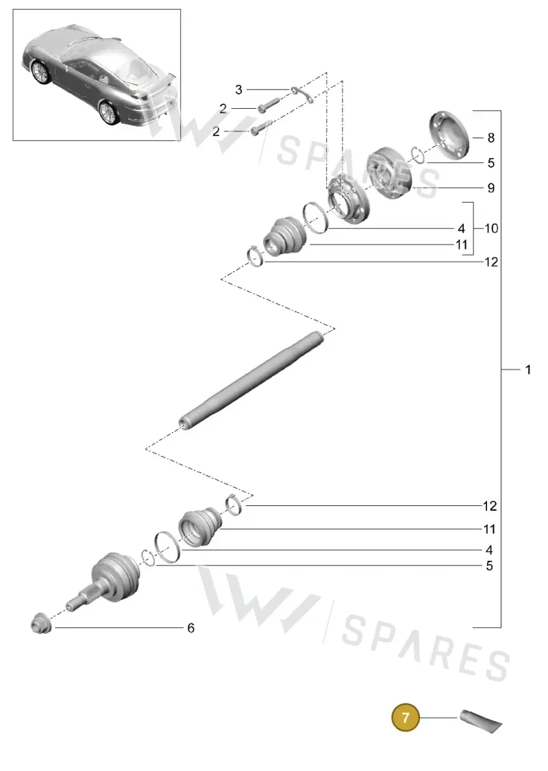 00004321008 — Porsche 911 (2013-2020) diagram p41501005, position 7