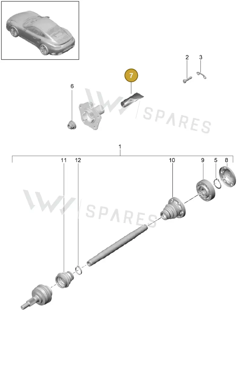 00004321008 — Porsche GT2 RS Clubsport (2013-2020) diagram p42501005, position 7