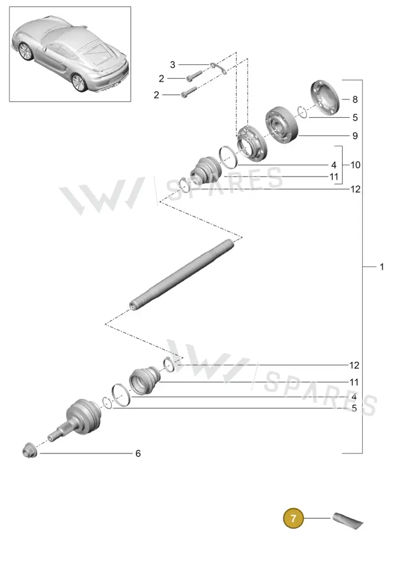 00004321008 — Porsche Cayman GT4 (2015-2016) diagram p45501005, position 7