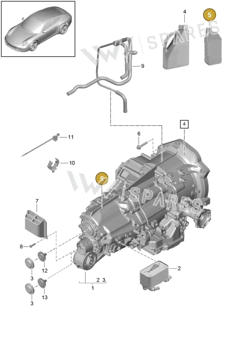 00004321012 — Porsche 991 Carrera 4 (2011-2016) diagram p38320000, position 5