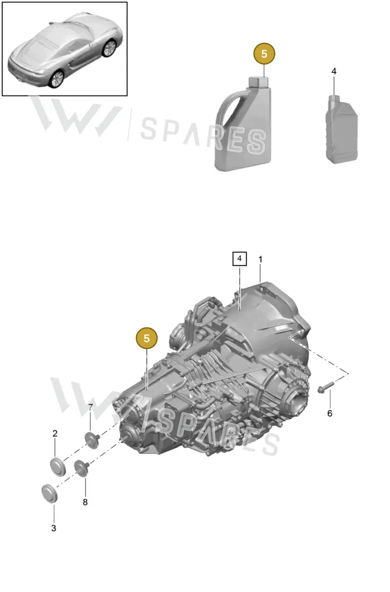 00004321012 — Porsche Cayman (2013-2016) diagram p40320000, position 5