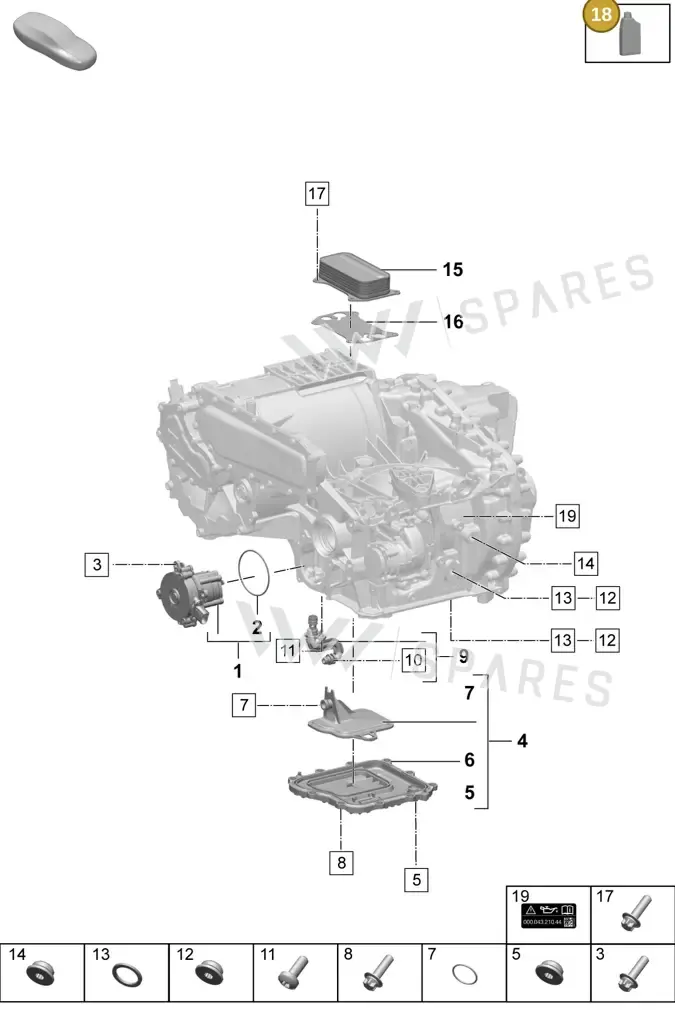 00004321044 — Porsche Macan (2024-2024) diagram p61355100, position 18