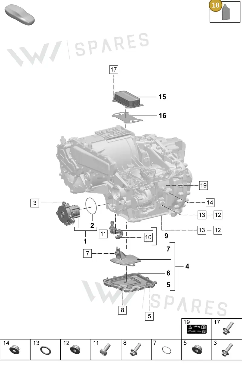 00004321044 — Porsche Macan (2024-2024) diagram p61355100, position 18