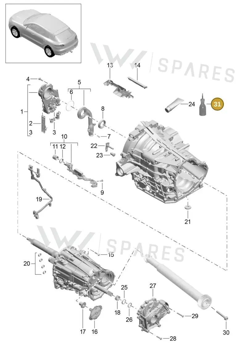00004321045 — Porsche Macan (2013-2018) diagram p44340001, position 31