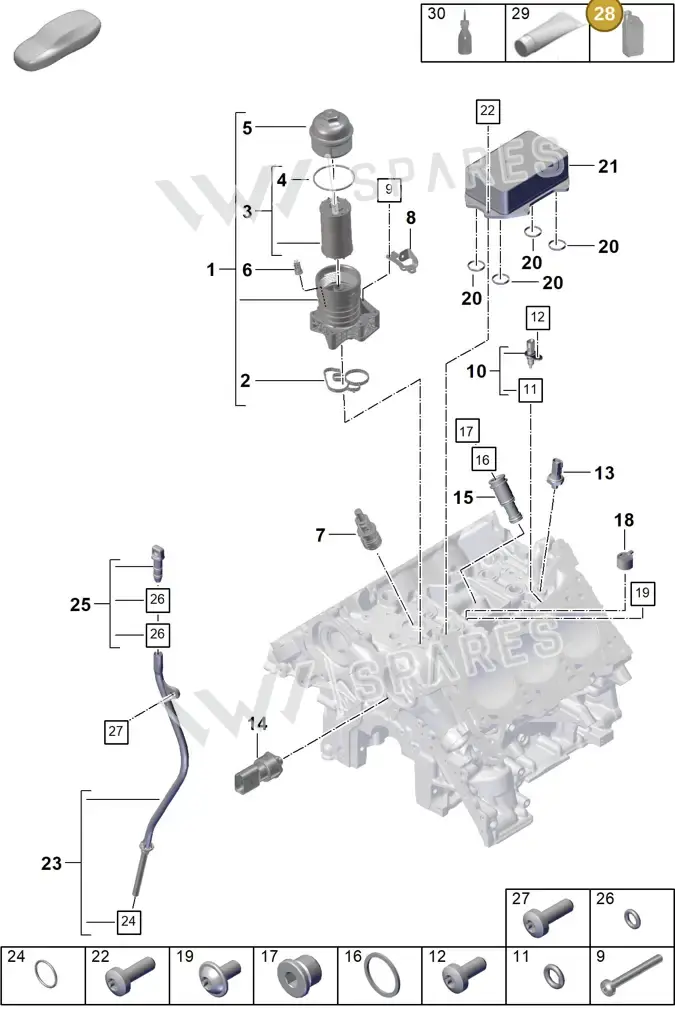 00004321046 — Porsche Cayenne Coupe (2023-2023) diagram p60104210, position 28