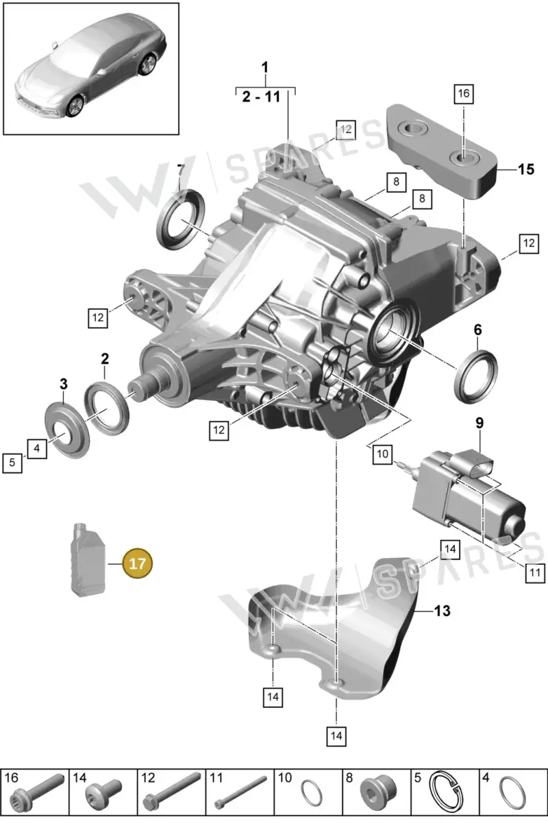 00004321048 — Porsche Panamera (2016-2020) diagram p49305040, position 17