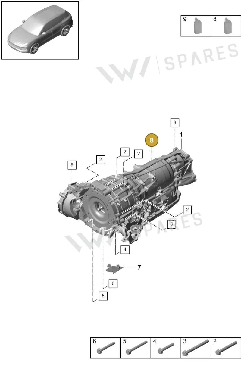00004321054 — Porsche Cayenne (2017-2023) diagram p51320000, position 8