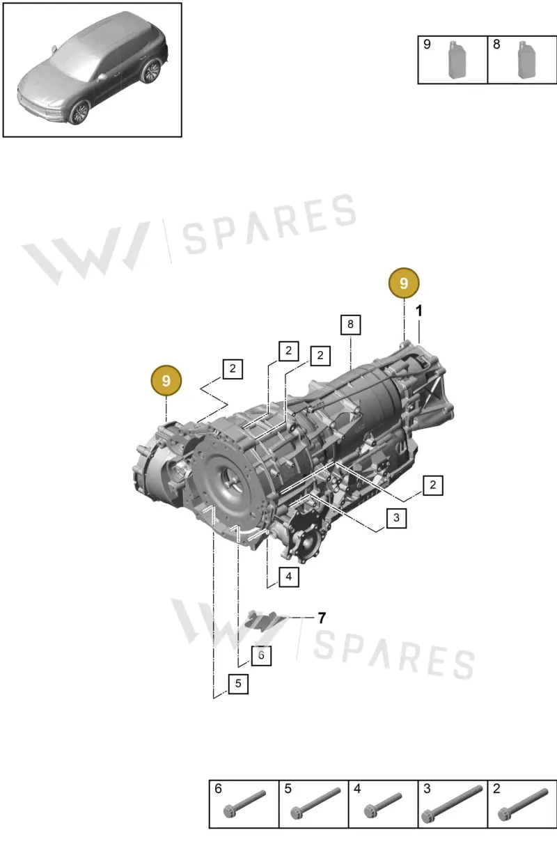 00004321055 — Porsche Cayenne (2017-2023) diagram p51320000, position 9