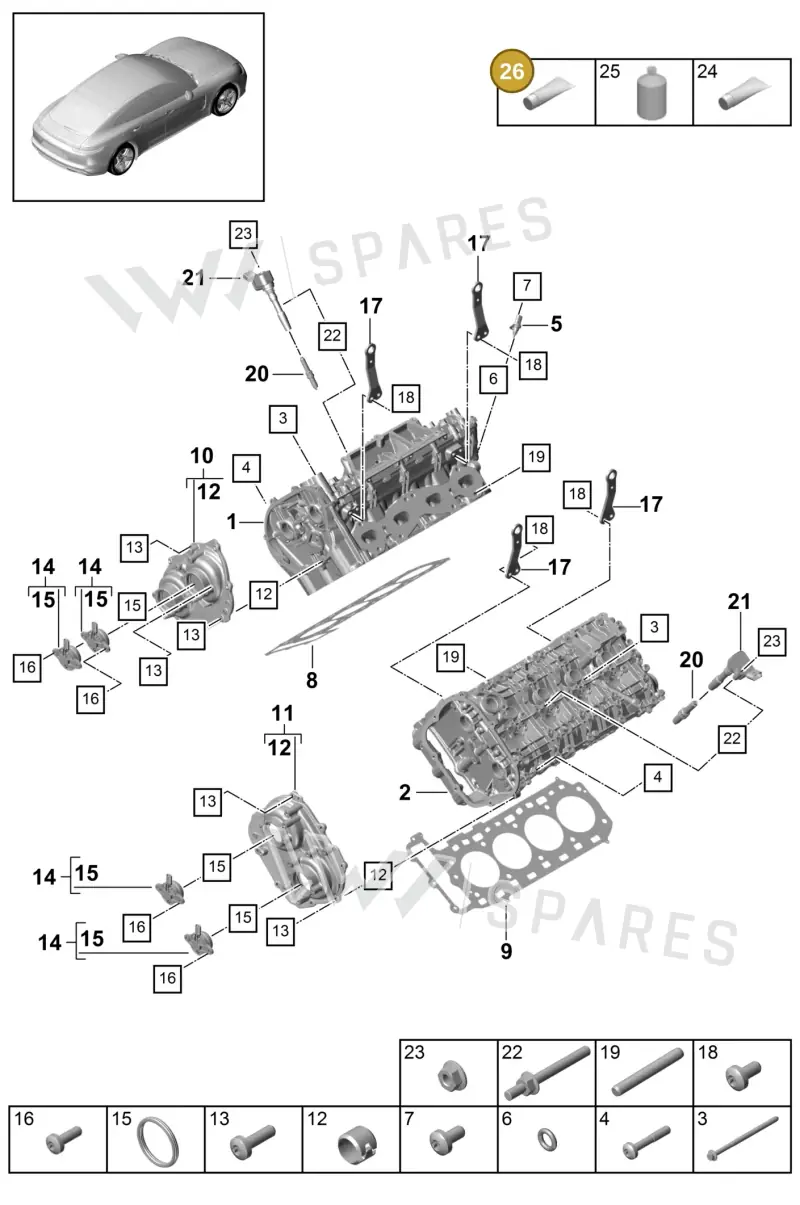 00004321083 — Porsche Panamera (2016-2020) diagram p49103000, position 26