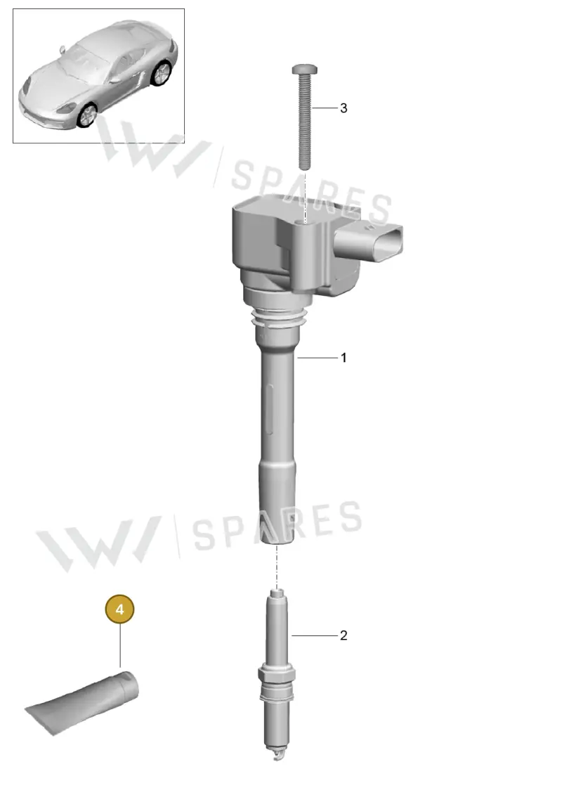 00004321083 — Porsche Cayman (2016-2019) diagram p50901000, position 4