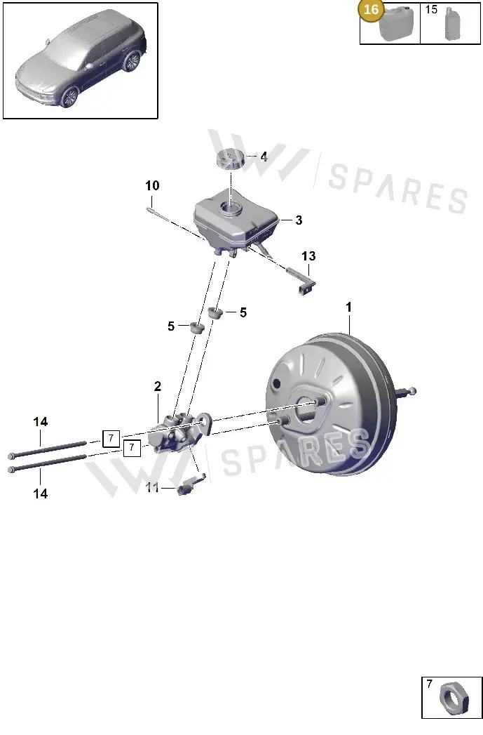 00004321086 — Porsche Cayenne (2017-2023) diagram p51604000, position 16