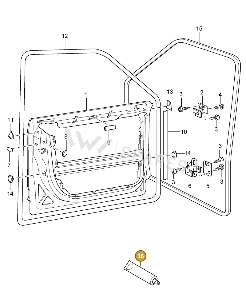00004330013 — Porsche Cayenne (2002-2006) diagram p24804000, position 16