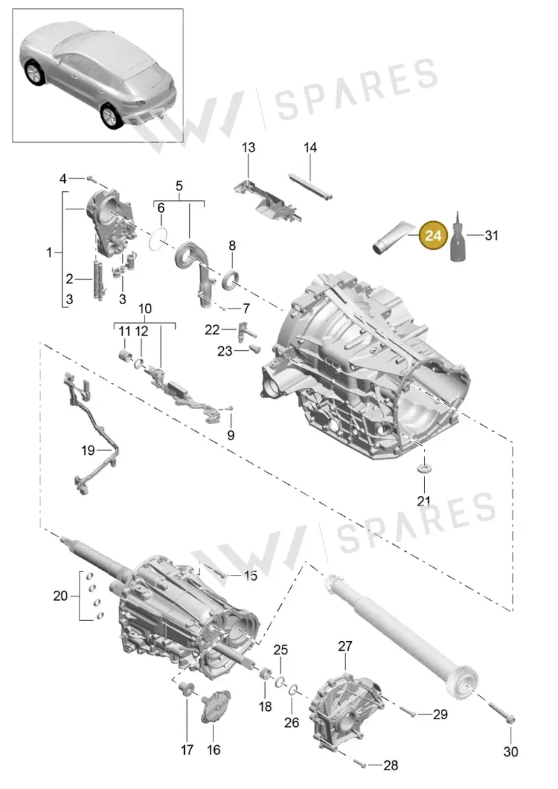00004330033 — Porsche Macan (2013-2018) diagram p44340001, position 24
