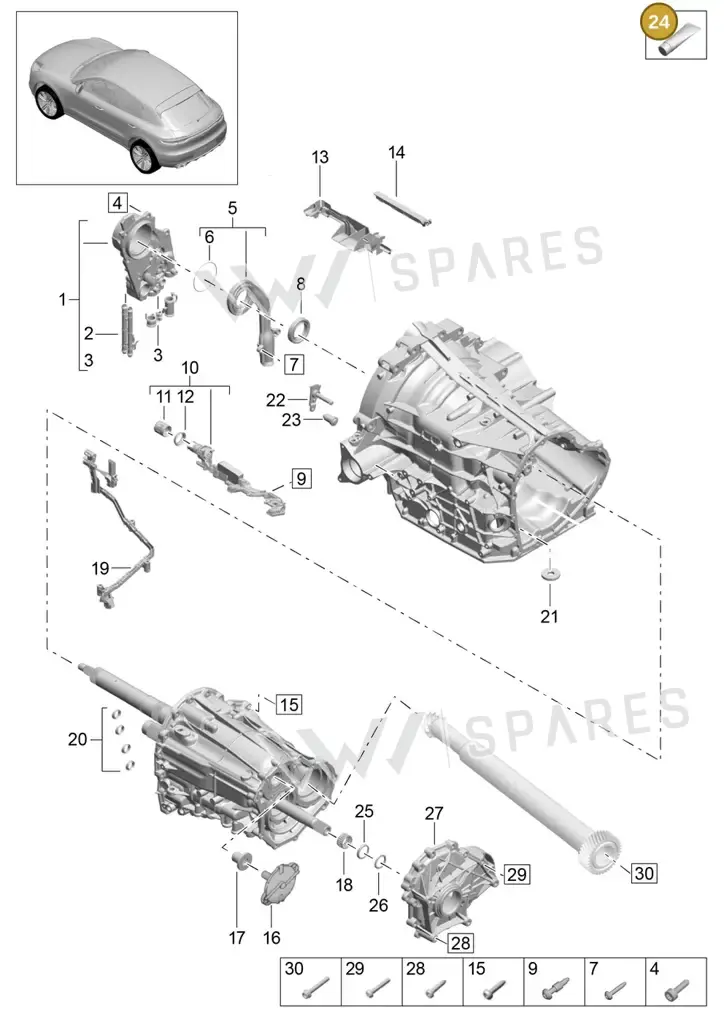 00004330033 — Porsche Macan (2018-2022) diagram p52302110, position 24