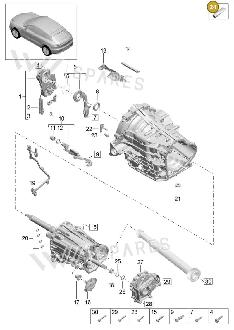 00004330033 — Porsche Macan (2018-2022) diagram p52302110, position 24