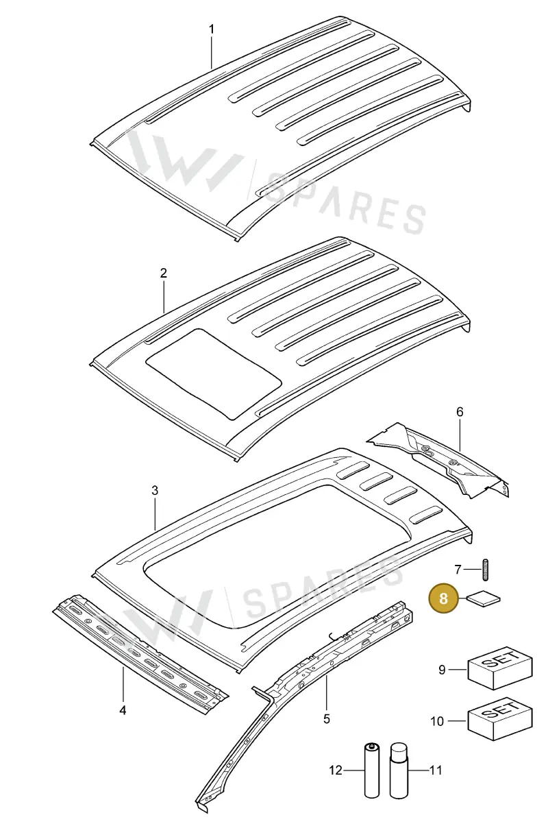 00004330098 — Porsche Cayenne (2007-2010) diagram p31801045, position 8