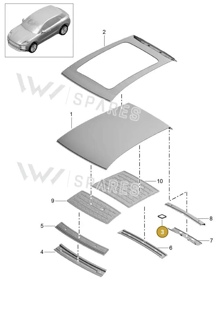 00004330098 — Porsche Macan (2018-2022) diagram p52801450, position 3