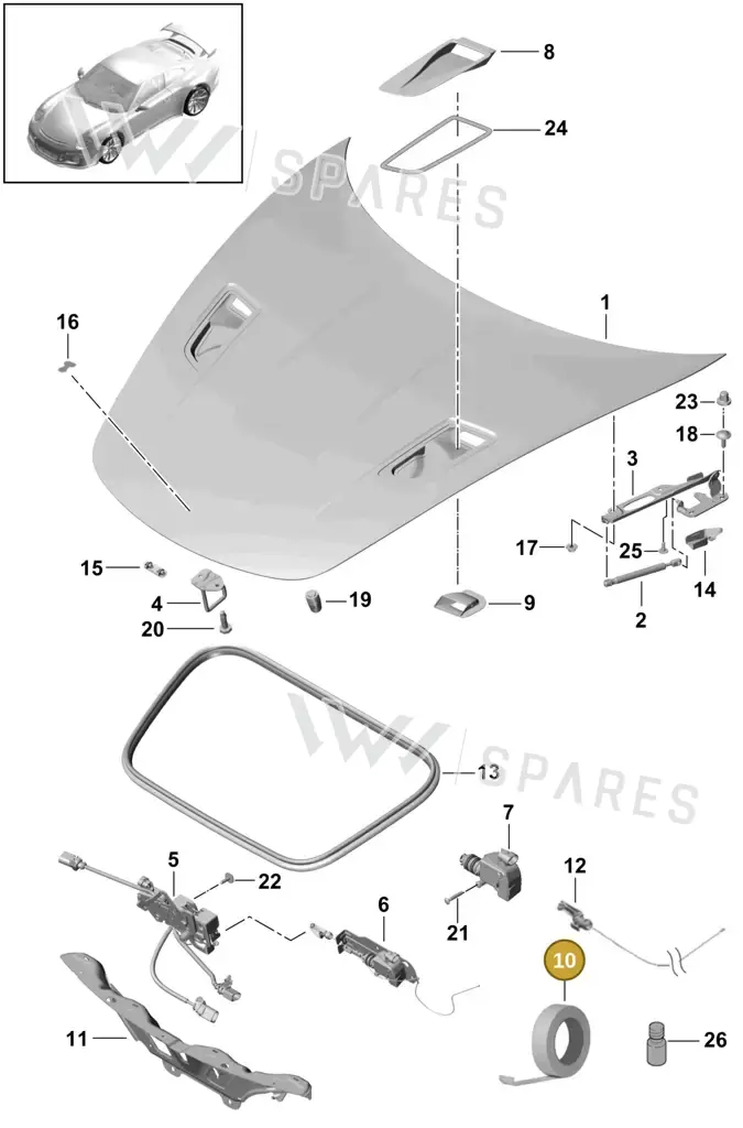 00004330278 — Porsche 911 (2013-2020) diagram p41803001, position 10