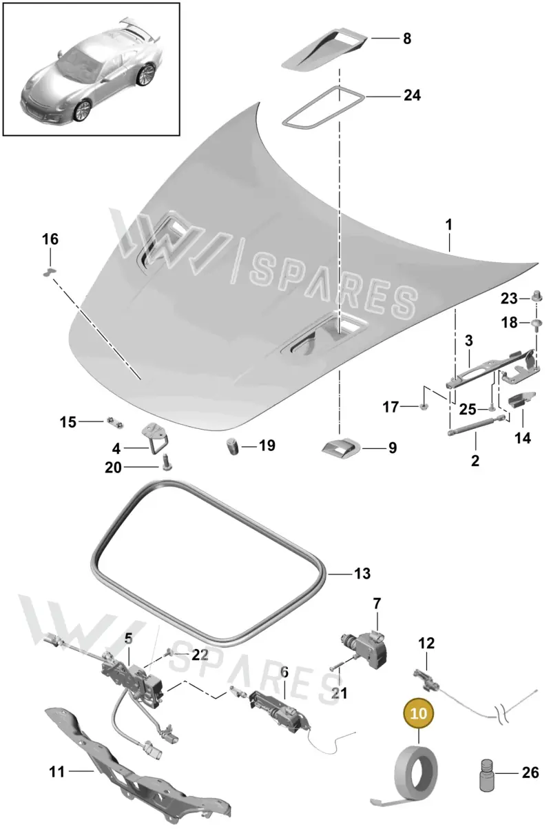 00004330278 — Porsche 911 (2013-2020) diagram p41803001, position 10