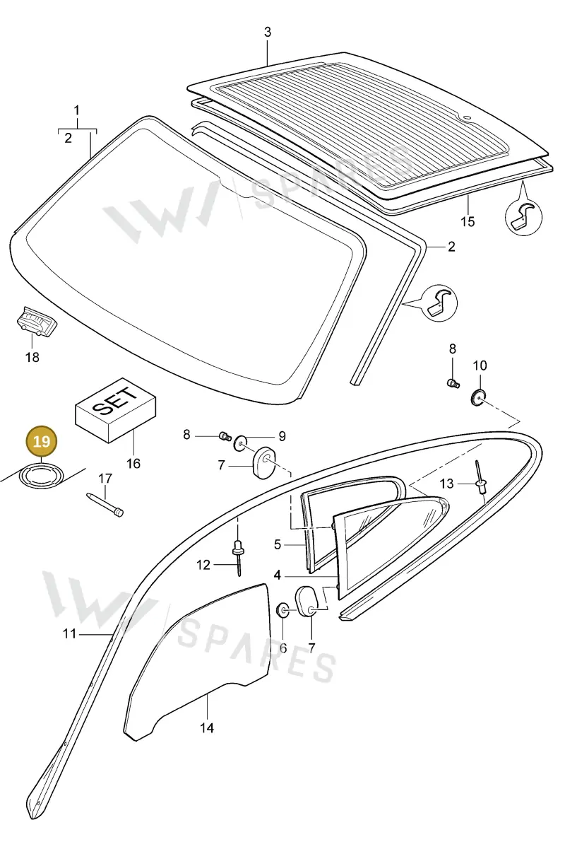 00004330332 — Porsche Turbo (2006-2009) diagram p30805000, position 19
