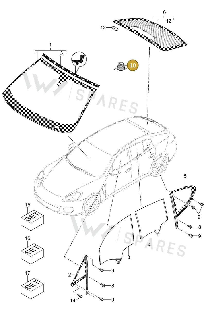 00004330332 — Porsche Panamera (2009-2016) diagram p35805000, position 10