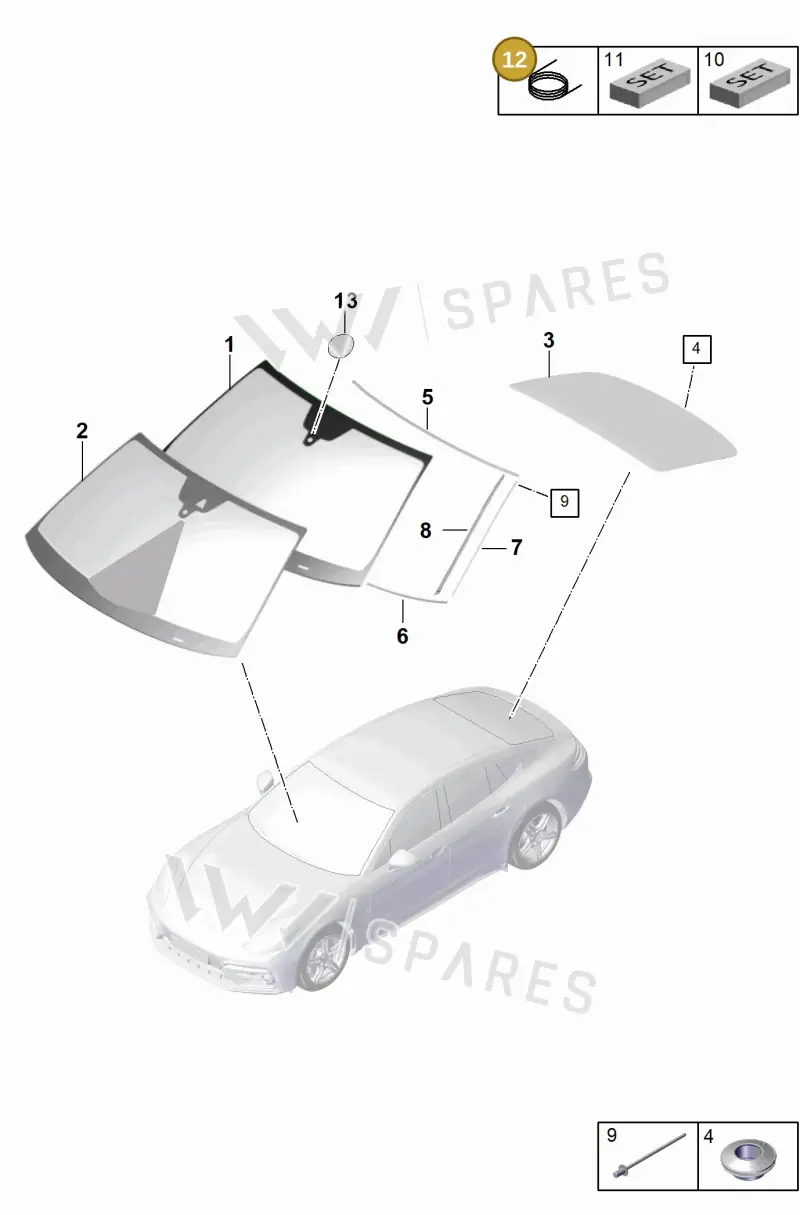 00004330332 — Porsche Panamera (2016-2020) diagram p49805000, position 12