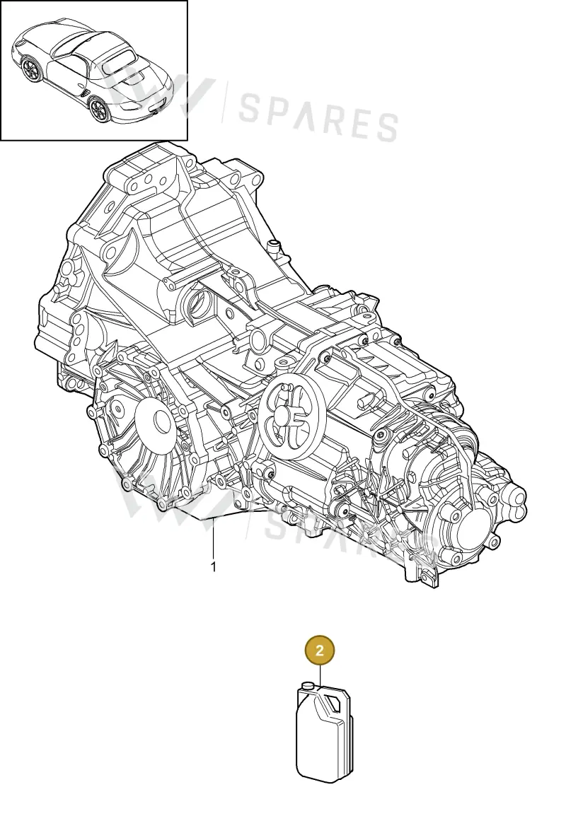 00004330500 — Porsche Boxster S (2008-2012) diagram p33302000, position 2