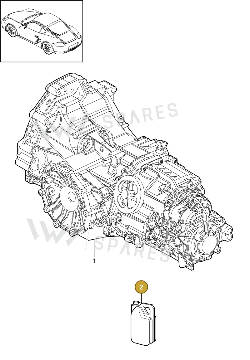 00004330500 — Porsche Cayman (2008-2012) diagram p34302000, position 2
