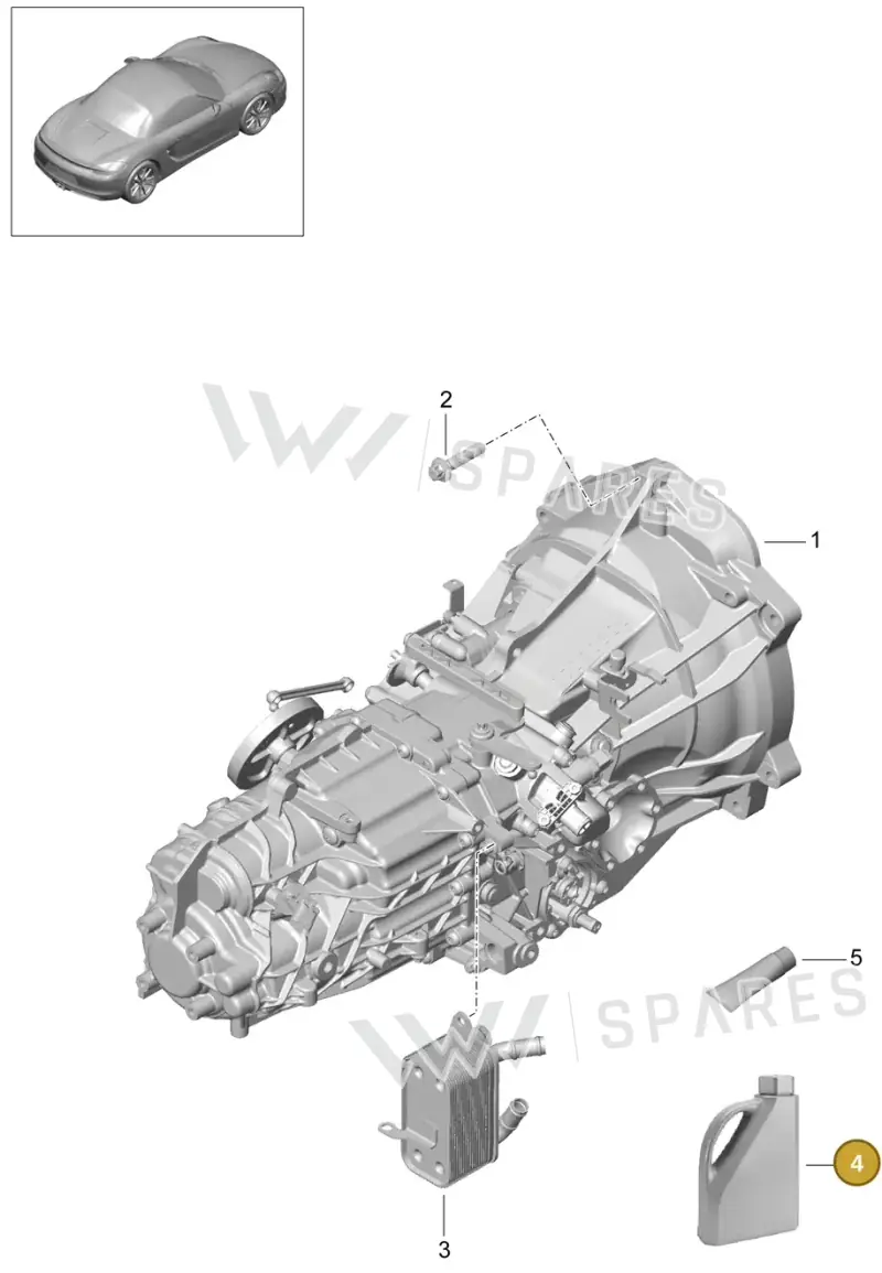 00004330500 — Porsche Boxster (2012-2016) diagram p39302000, position 4