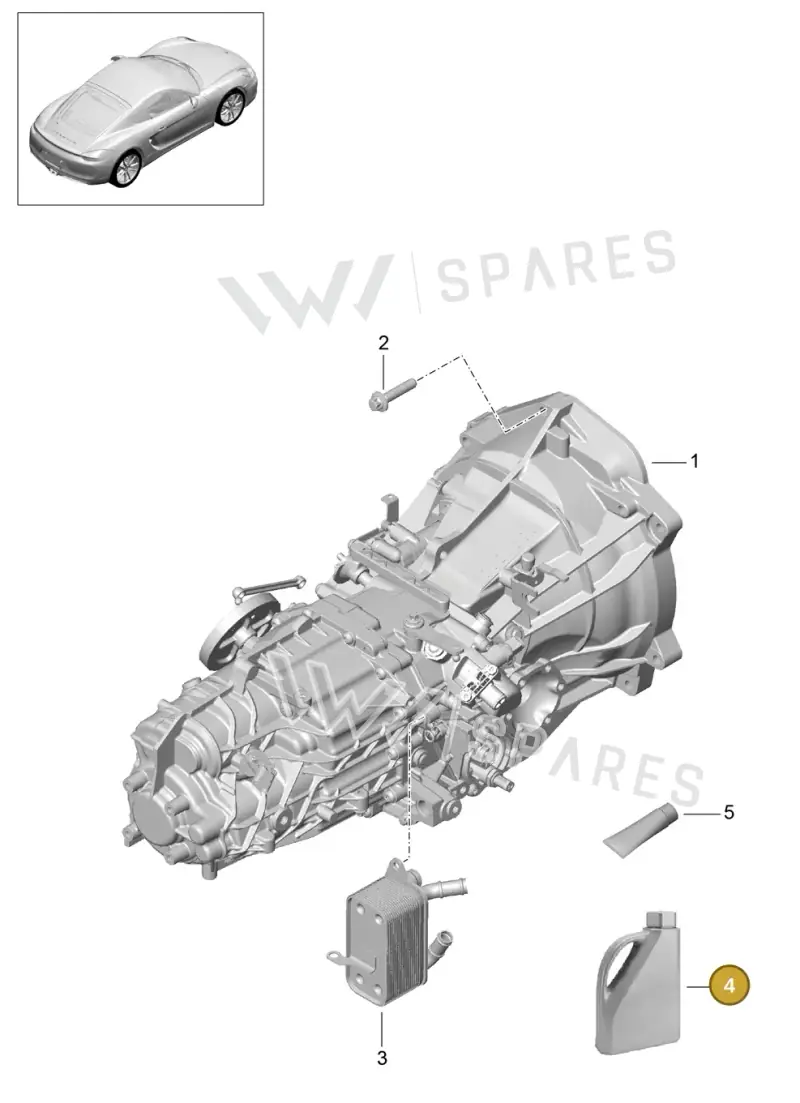 00004330500 — Porsche Cayman (2013-2016) diagram p40302000, position 4