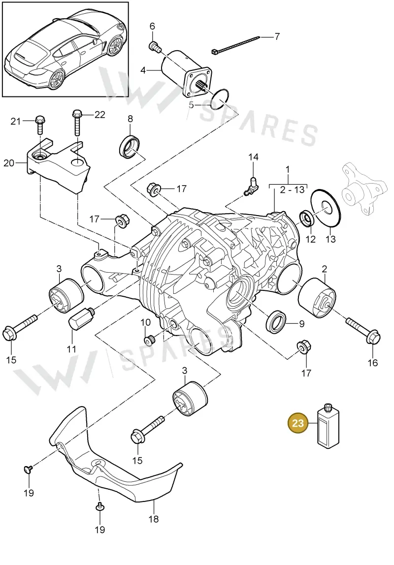 00004330503 — Porsche Panamera (2009-2016) diagram p35305040, position 23