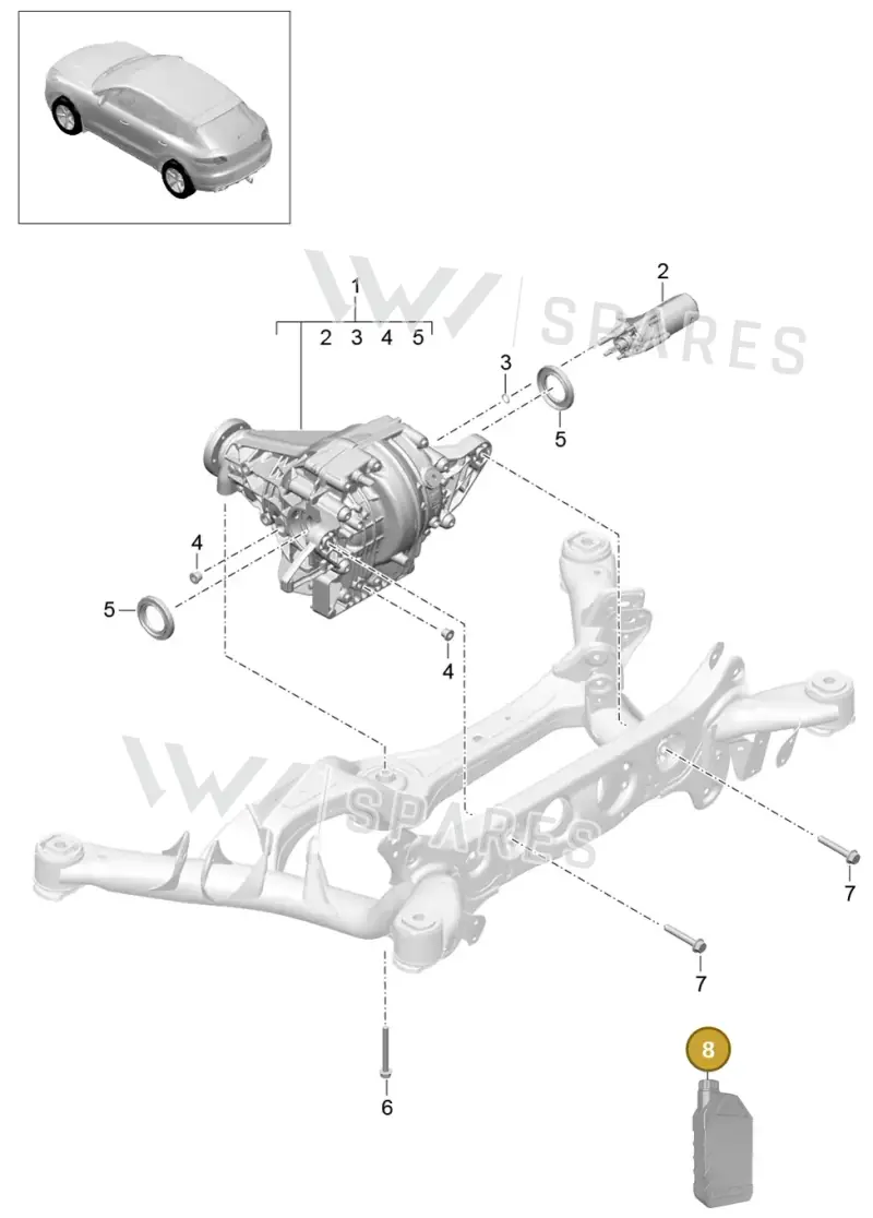 00004330503 — Porsche Macan (2013-2018) diagram p44305050, position 8